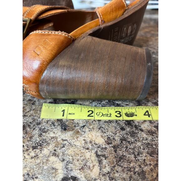 Bed Stu Ida Womens Brown Leather Hook and Loop Heeled Bootie Boots Size 6.5 Shoe - Picture 11 of 11